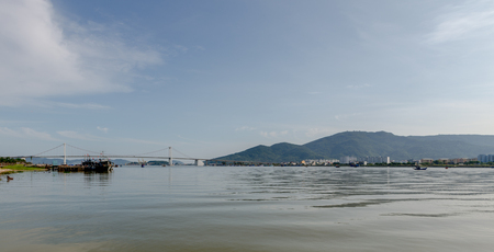 Cau Thuan Phuroc Bridge Danang City, Vietnam May 2016の写真素材