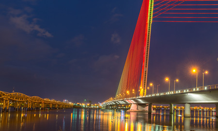 First bridge in Danang (Cau Nguyen Van Troi) Jul 2016.の写真素材
