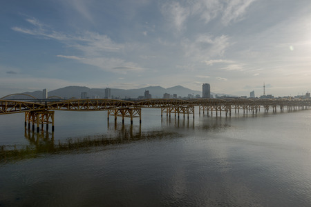 First bridge in Danang (Cau Nguyen Van Troi) Jul 2016.の写真素材