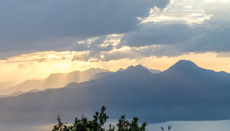 Sunset view at Hai Vans mountain Danang District Vietnam 2016の写真素材