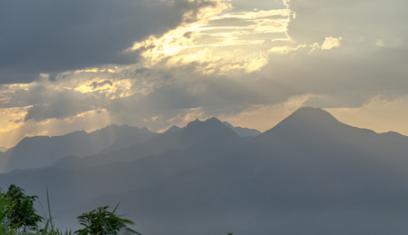 Sunset view at Hai Vans mountain Danang District Vietnam 2016の写真素材