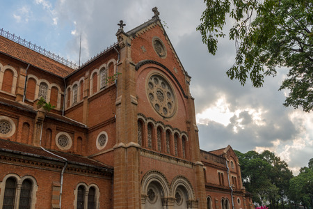 Saigon Notre-Dame Basilica, Vietnam Jun 2016の写真素材