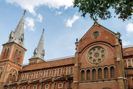 Saigon Notre-Dame Basilica, Vietnam Jun 2016の写真素材