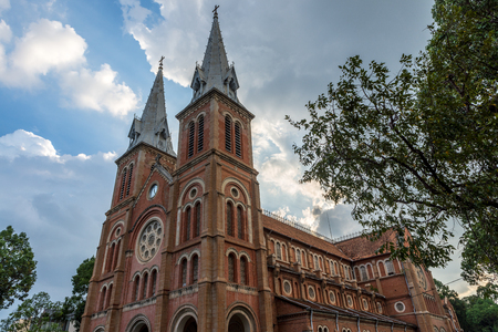 Saigon Notre-Dame Basilica, Vietnam Jun 2016の写真素材