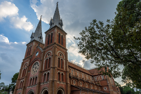 Saigon Notre-Dame Basilica, Vietnam Jun 2016の写真素材