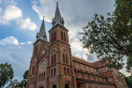 Saigon Notre-Dame Basilica, Vietnam Jun 2016の写真素材
