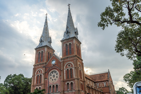 Saigon Notre-Dame Basilica, Vietnam Jun 2016の写真素材