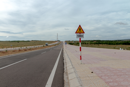 New road way to Sand dunes, Mui Ne South Vietnam Dec 2016の写真素材