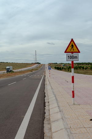 New road way to Sand dunes, Mui Ne South Vietnam Dec 2016の写真素材