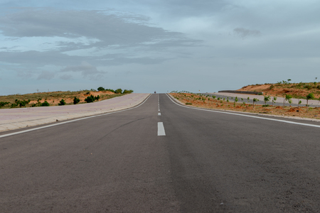 New road way to Sand dunes, Mui Ne South Vietnam Dec 2016の写真素材