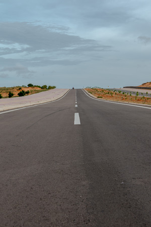 New road way to Sand dunes, Mui Ne South Vietnam Dec 2016の写真素材