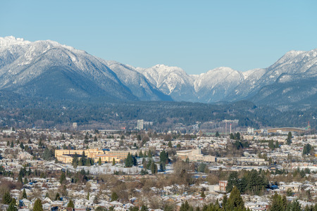 Town views during winter in Vancouver Canada Jan 2017の写真素材
