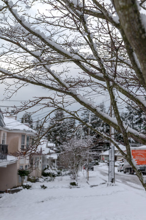 Town views during winter in Vancouver Canada Dec 2016の写真素材
