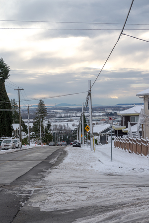 Town views during winter in Vancouver Canada Dec 2016の写真素材