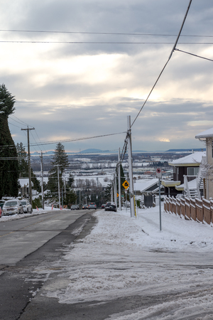 Town views during winter in Vancouver Canada Dec 2016の写真素材