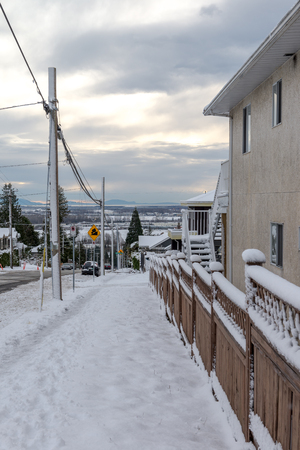 Town views during winter in Vancouver Canada Dec 2016の写真素材