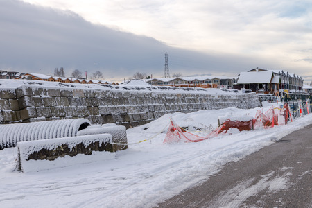 Town views during winter in Vancouver Canada Dec 2016のeditorial素材
