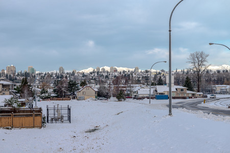 Town views during winter in Vancouver Canada Dec 2016の写真素材