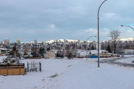 Town views during winter in Vancouver Canada Dec 2016の写真素材