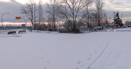 Town views during winter in Vancouver Canada Dec 2016の写真素材