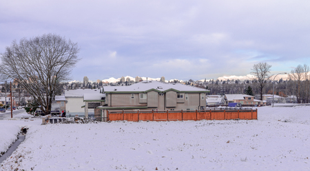 Town views during winter in Vancouver Canada Dec 2016の写真素材