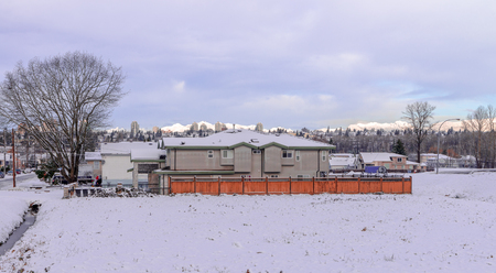 Town views during winter in Vancouver Canada Dec 2016の写真素材