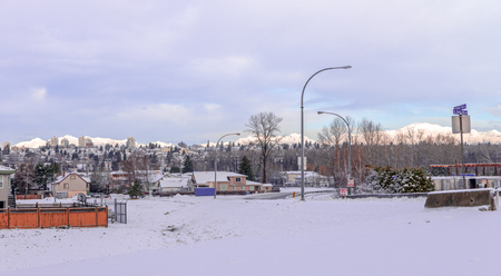 Town views during winter in Vancouver Canada Dec 2016の写真素材