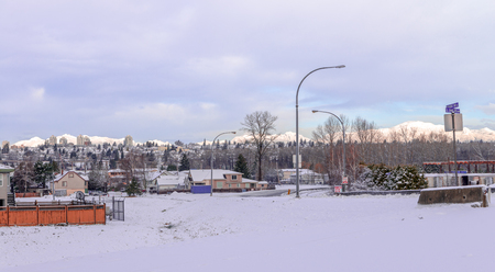 Town views during winter in Vancouver Canada Dec 2016の写真素材