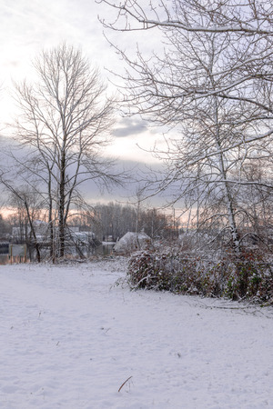 Town views during winter in Vancouver Canada Dec 2016の写真素材