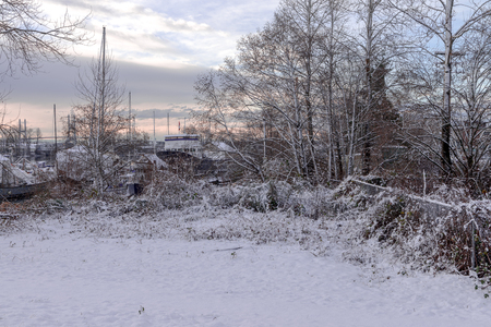 Town views during winter in Vancouver Canada Dec 2016の写真素材