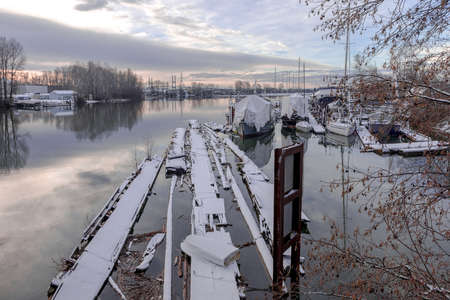 Town views during winter in Vancouver Canada Dec 2016の写真素材
