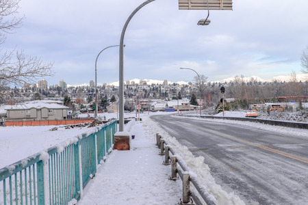 Town views during winter in Vancouver Canada Dec 2016の写真素材
