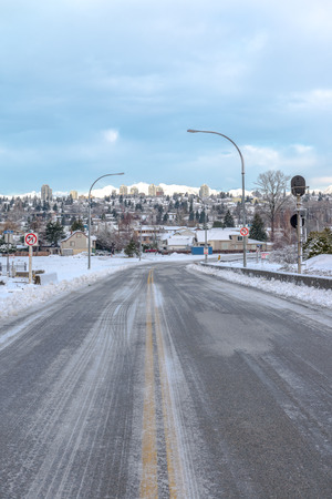 Town views during winter in Vancouver Canada Dec 2016の写真素材