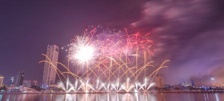 DIFF (Da Nang International Fireworks Festival 2017) Vietnam Jun 2017.の写真素材