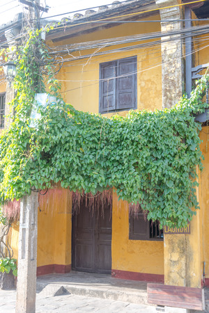 Sunrise in Hoi An Ancient town with old buliding style.の写真素材
