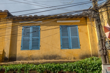 Sunrise in Hoi An Ancient town with old buliding style May 2017.の写真素材