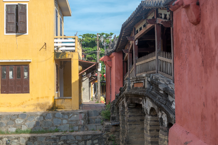 Sunrise in Hoi An Ancient town with old buliding style May 2017.の写真素材
