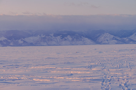 The Ice of Lake Baikal, Russiaの写真素材