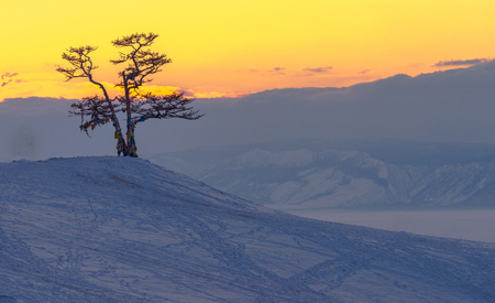 The Ice of Lake Baikal, Russiaの写真素材