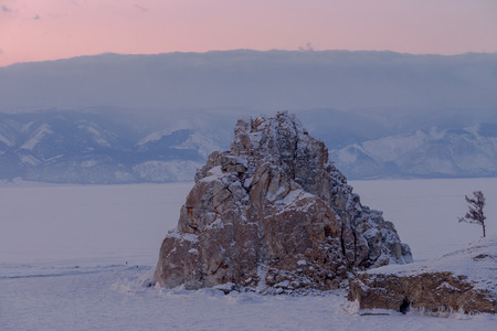 The Ice of Lake Baikal, Russiaの写真素材