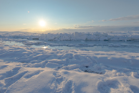 The Ice of Lake Baikal, Russiaの写真素材