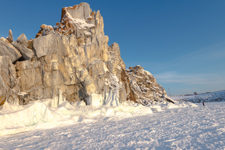 The Ice of Lake Baikal, Russiaの写真素材