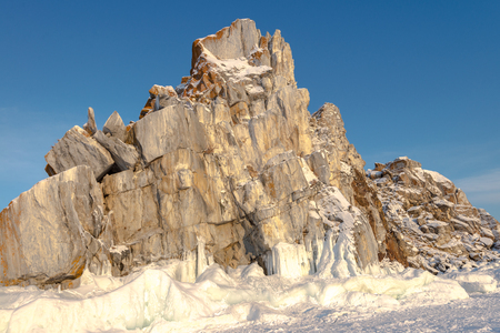 The Ice of Lake Baikal, Russiaの写真素材