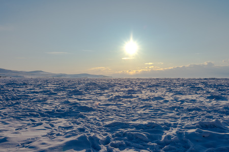The Ice of Lake Baikal, Russiaの写真素材