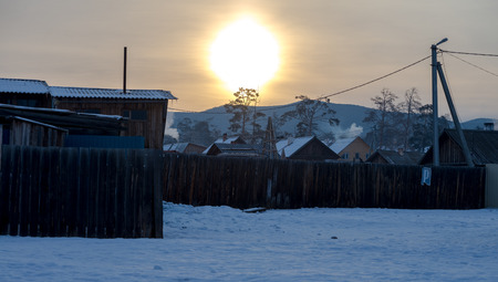 Khuzhir village near Lake Baikal, Russiaの写真素材