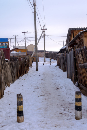 Khuzhir village near Lake Baikal, Russiaの写真素材