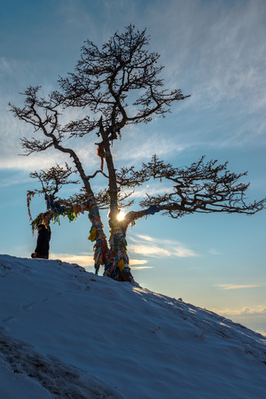 The Ice of Lake Baikal, Russiaの写真素材