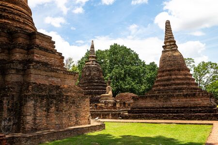 View of Buddha statue in Sukhothai temple, Thailand 2019の写真素材