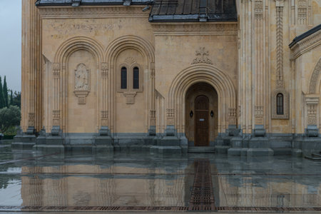 Beautiful building of the Holy Trinity Cathedral of Tbilisi commonly known as Sameba.