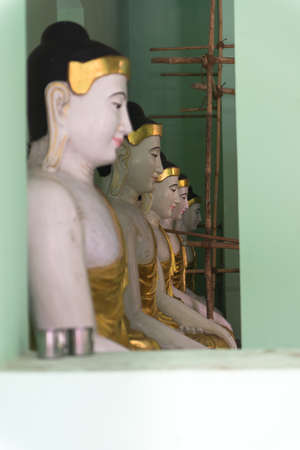 The Shwedagon pagoda the most famous landmark of Myanmar.のeditorial素材